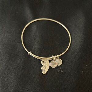 Alex and Ani Silver Bracelet with “Friends” Charms